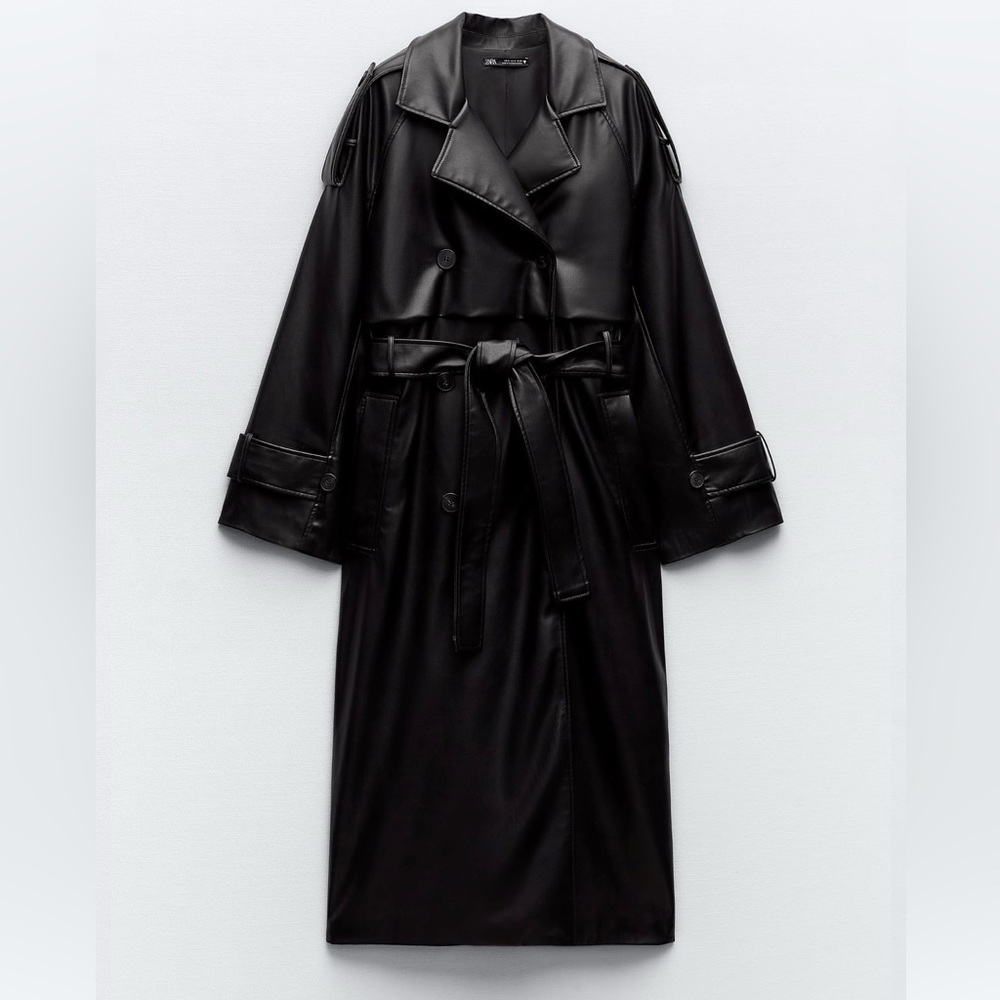 Zara Long leather trench